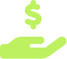 hand holding money icon
